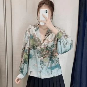 Chemisier Satin Tropical