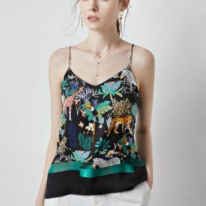 Débardeur Satin Tropical - DESTOCKAGE