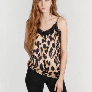 Caraco Satin Femme Motif Animal - DESTOCKAGE