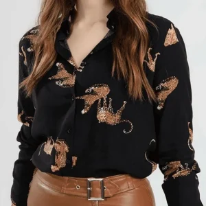 Chemisier Satin Tigre