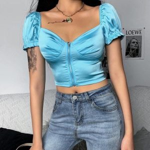 Crop Top Satin Baby Doll
