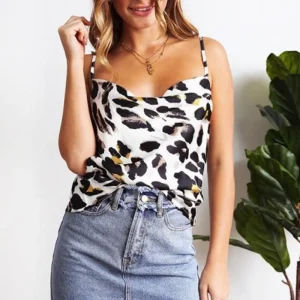 Caraco Satin Léopard - DESTOCKAGE