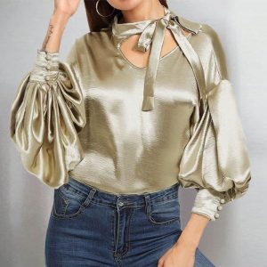 Blouse Satin Champagne