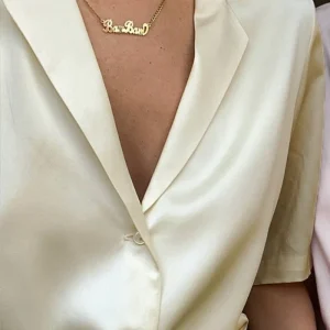 Chemisier Beige Satin Femme