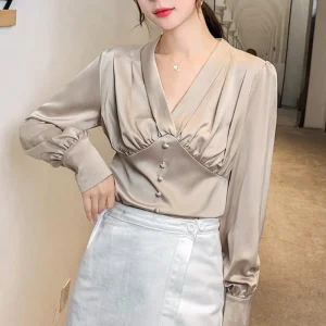 Blouse Satin Beige