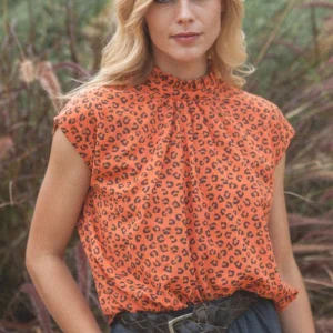 BLOUSE COSIMA léopard orange