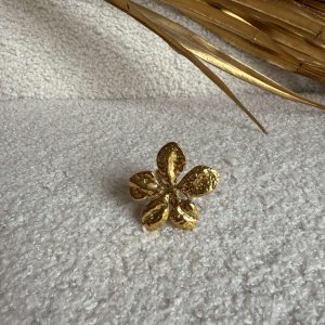 Bague fleur dorée
