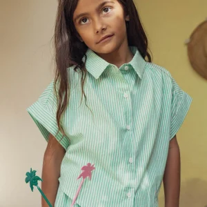 Blouse Ninon rayé vert