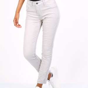 Jean réversible skinny blanc imprimé militaire