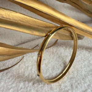 Jonc doré à strass