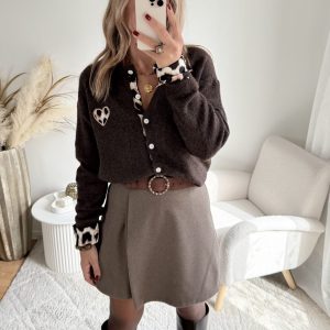 Jupe short taupe – Lenny