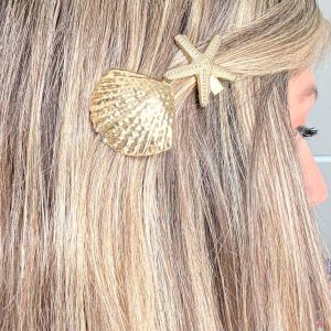 Pinces à cheveux dorées