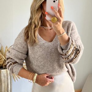 Pull taupe – Théo