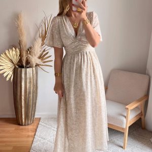Robe motifs métallisés – Romy