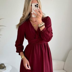 Robe courte bordeaux – Margot