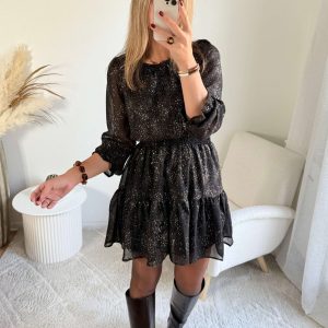 Robe noire dorée – Nina