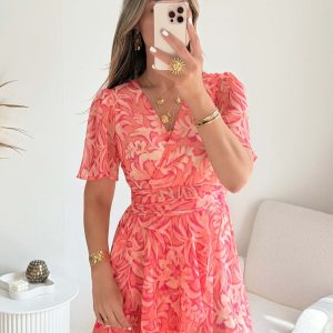 Robe corail – Lisa