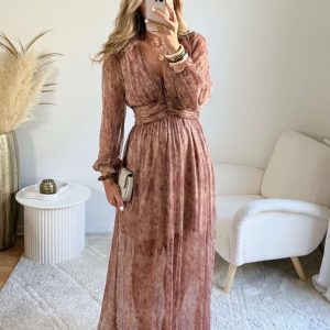 Robe longue irisée – Jade