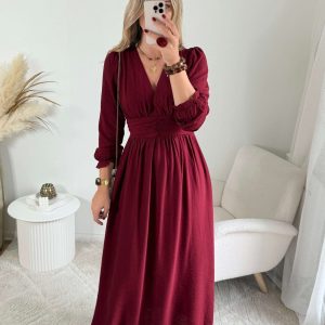 Robe longue bordeaux – Margot