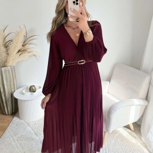 Robe longue bordeaux – Sienna