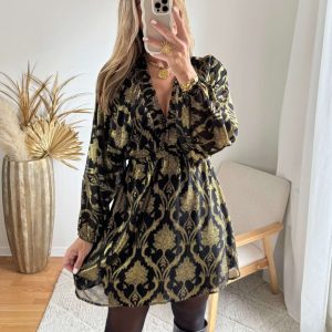Robe noire dorée – Téa