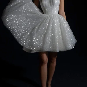 Robe blanche cocktail mariage