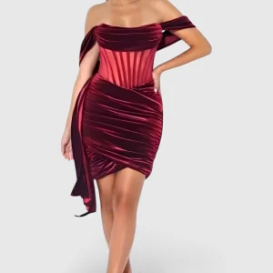 Robe bustier velours
