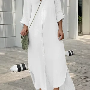 Robe chemise gaze de coton