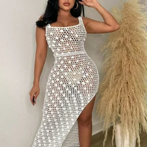 Robe crochet paillette