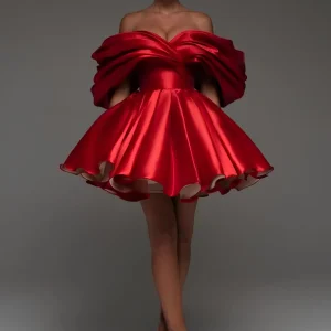 Robe de soirée rouge princesse