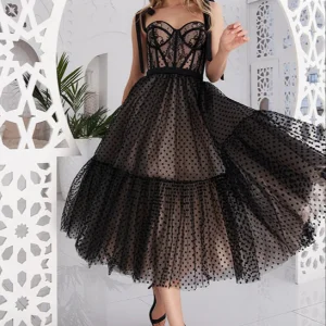 Robe dentelle décolleté