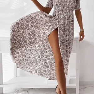 Robe longue encolure bardot