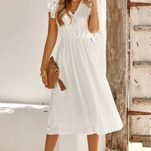 Robe longue manches papillon