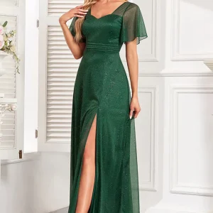 Robe mousseline verte