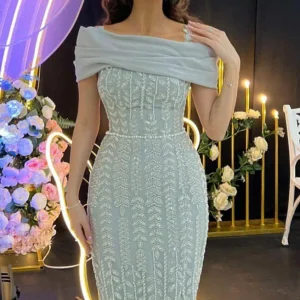 Robe paillette grise