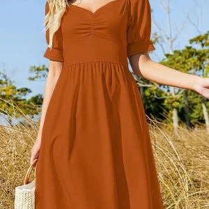 Robe patineuse terracotta