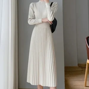 Robe pull plissée