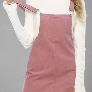 Robe salopette en velours