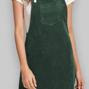 Robe salopette verte