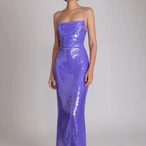 Robe sequin violet