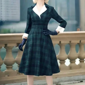 Robe tartan vert