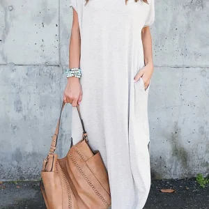 Robe tee shirt col v