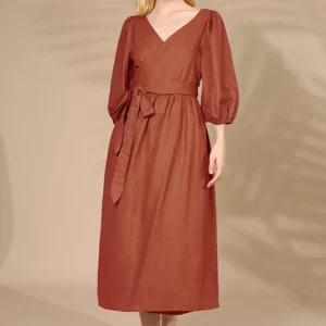 Robe terracotta lin