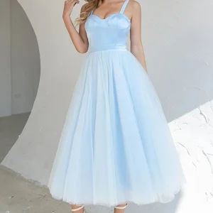 Robe tulle bleu