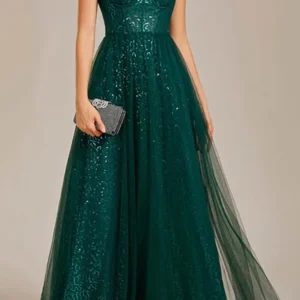 Robe tulle verte