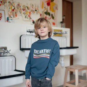 Sweat Poppy bleu acier