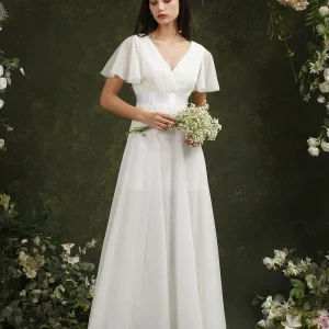 Robe demoiselle d'honneur chic blanche