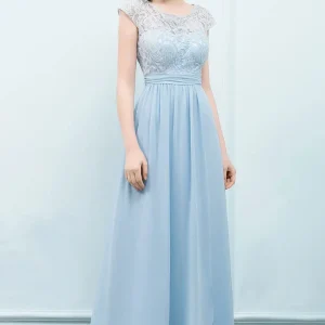 Robe demoiselle d'honneur longue fluide