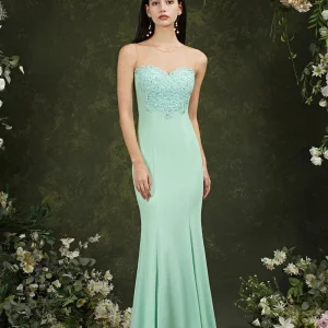 Robe demoiselle d'honneur longue coupe sirène