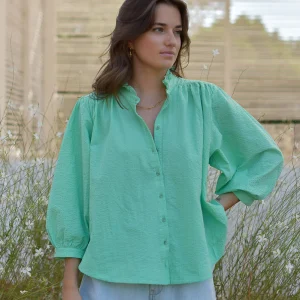 Blouse Dahlia vert mint